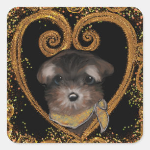 Yorkie Poo Square Sticker