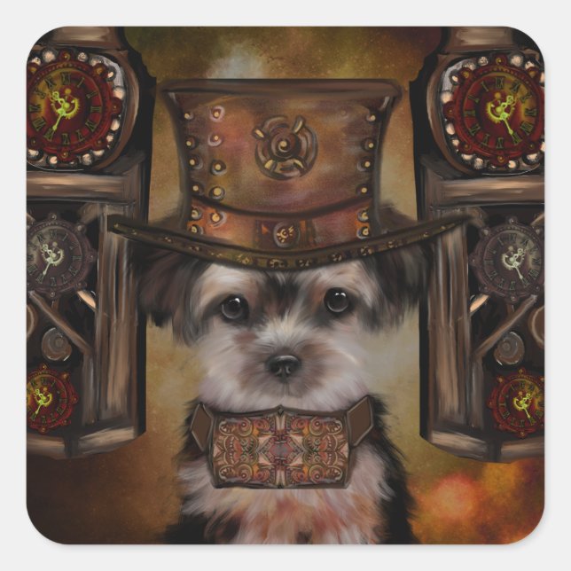 Yorkie Poo Square Sticker (Front)