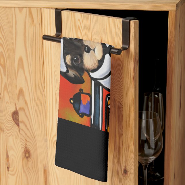 YORKIE POO     TEA TOWEL (Thirds Fold)