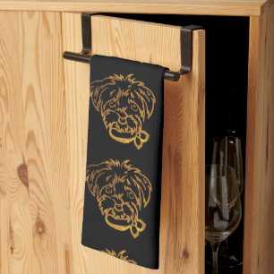 Yorkie Poo Tea Towel