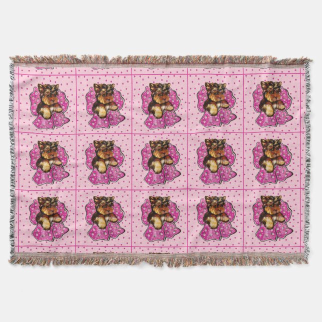 Yorkie Poo Throw Blanket (Front)