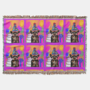 YORKIE POO THROW BLANKET