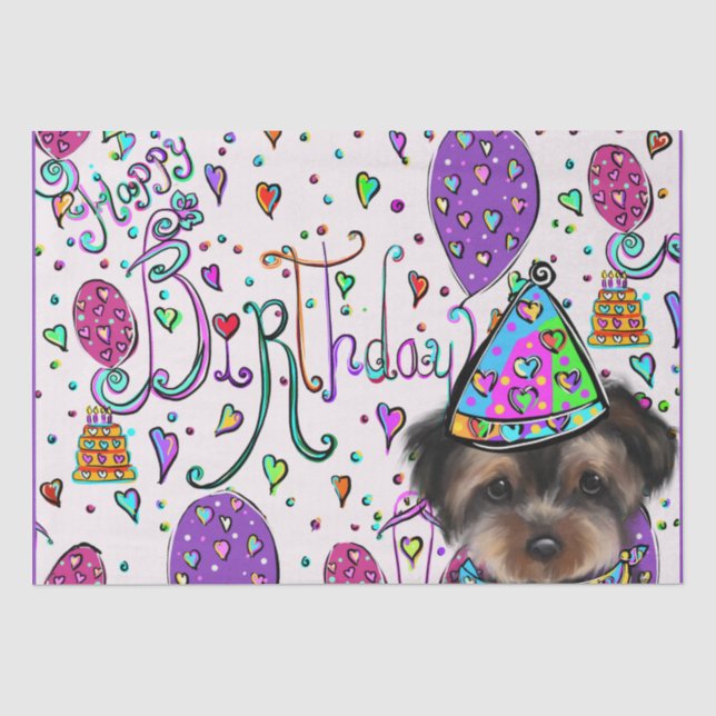 Yorkie Poo Tissue Paper (Front)