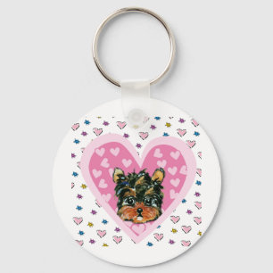 Yorkie Poo Valentine Key Ring