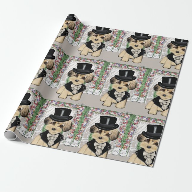 Yorkie Poo Wrapping Paper (Unrolled)