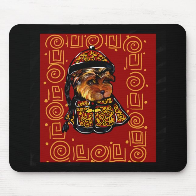 Yorkie Poo Year of the Dog Mouse Pad (Front)