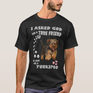 Yorkie Poodle Dog  Mum Yorkiepoo Dad Art Cute York T-Shirt