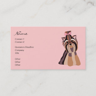 Yorkie Portrait Business Card