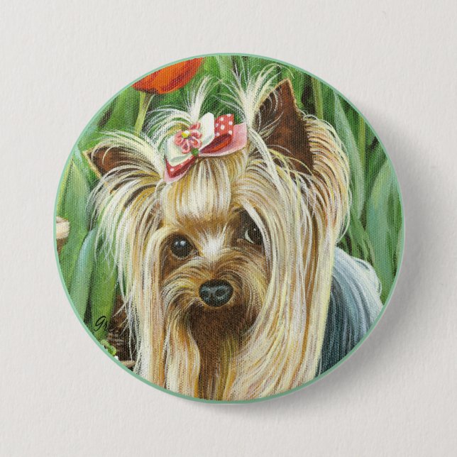 Yorkie Portrait Button (Front)