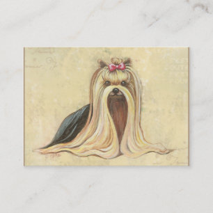 Yorkie Portrait Painting Business Card