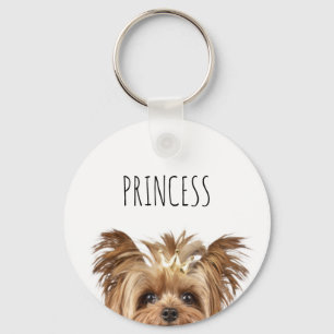 Yorkie Princess Key Ring