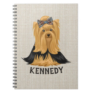 Yorkie Puppy Dog Yorkshire Terrier Personalised Notebook
