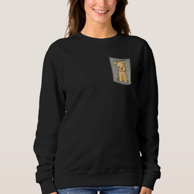 Yorkie Puppy in Pocket Cute Dog Yorkshire Terrier Sweatshirt (Front)
