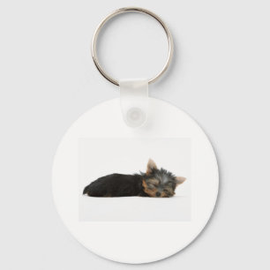 Yorkie Puppy Sleeping Key Ring