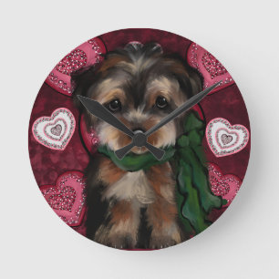 YORKIE          ROUND CLOCK