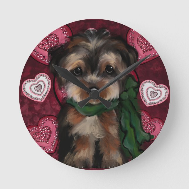 YORKIE          ROUND CLOCK (Front)