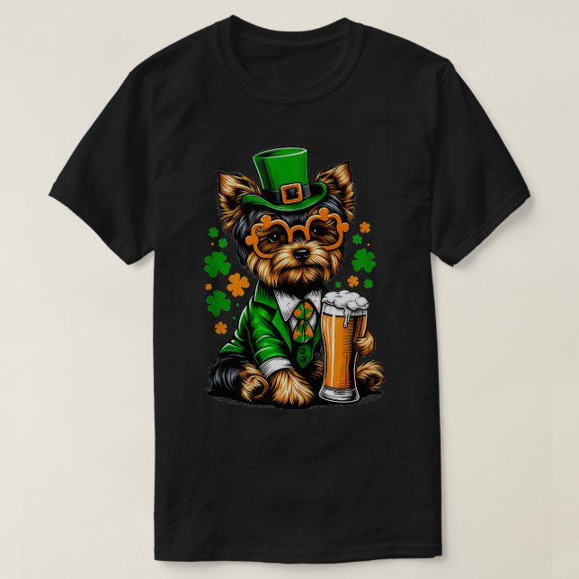 Yorkie Saint Paddys Day Outfit For Lover Dog Tank  (Design Front)