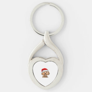 Yorkie Shirt Cute Dog Santa Hat Image Funny Christ Key Ring