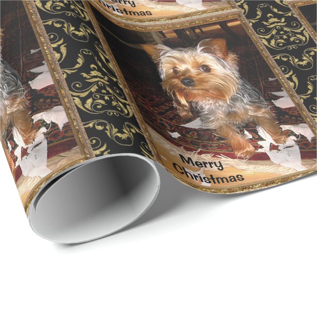 Yorkie Shredder Wrapping Paper (Roll Corner)
