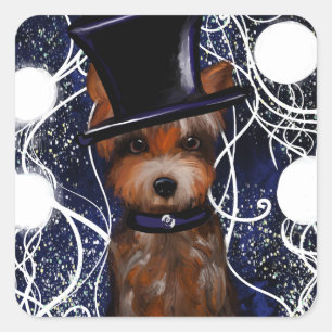 YORKIE SQUARE STICKER