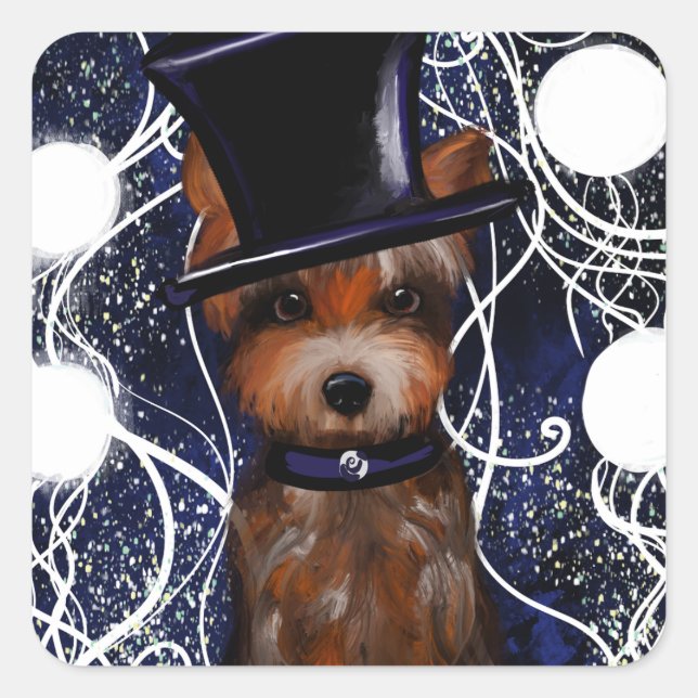 YORKIE            SQUARE STICKER (Front)