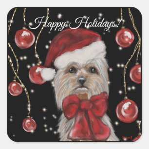 Yorkie Square Sticker