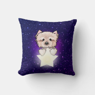 Yorkie Star Throw Pillow