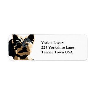 Yorkie Style Return Address Label