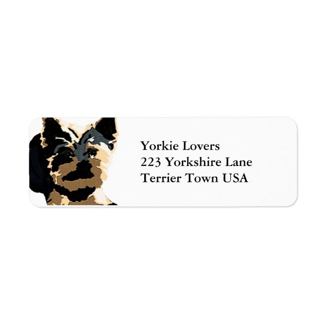 Yorkie Style Return Address Label (Front)