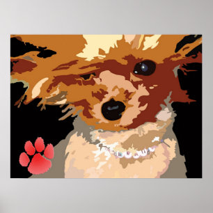 Yorkie Supermodel Poster