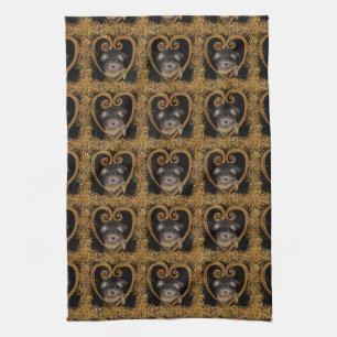 Yorkie       tea towel