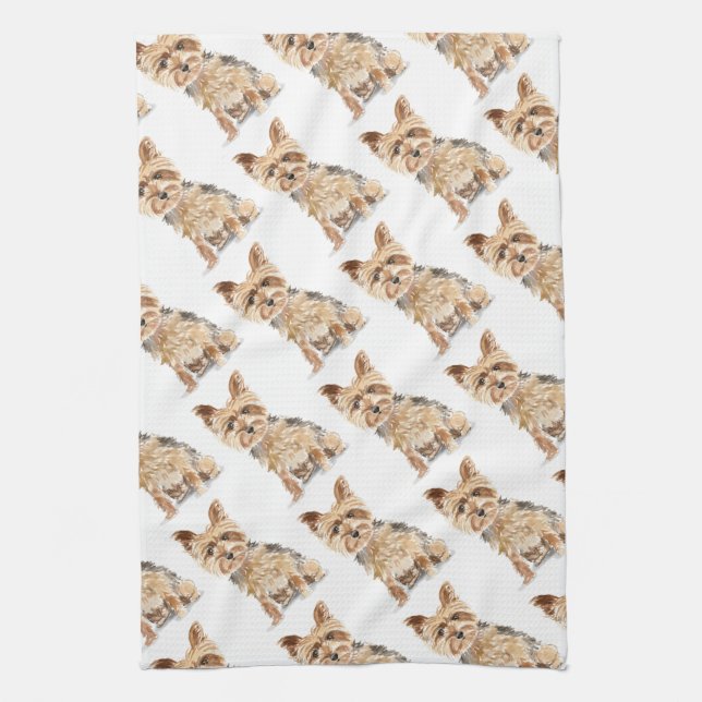 Yorkie Tea Towel (Vertical)