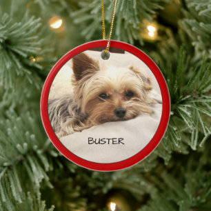 Yorkie Terrier Dog Personalised  Ceramic Ornament
