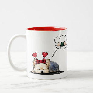 Yorkie Terrier Valentine Two-Tone Coffee Mug