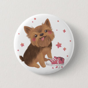 Yorkie the Cutest Trouble Maker 6 Cm Round Badge