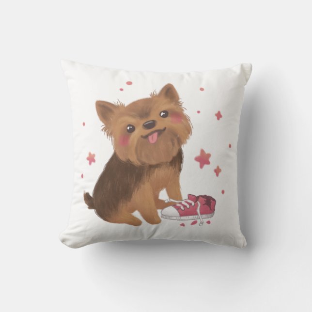 Yorkie the Cutest Trouble Maker Cushion (Front)