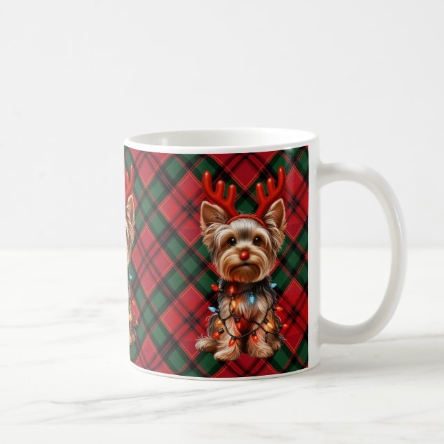 Yorkie The Reindeer  Coffee Mug (Right)