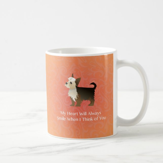 Yorkie Thinking of You Design. Coffee Mug (Right)