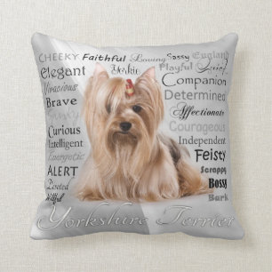 Yorkie Traits Pillow