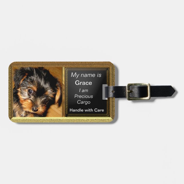 Yorkie Traveller Luggage Tag (Front Horizontal)