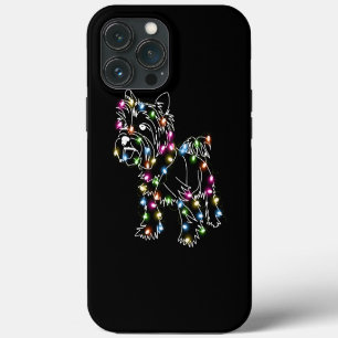 Yorkie With Christmas Light Yorkie Owner Cute Xmas iPhone 13 Pro Max Case