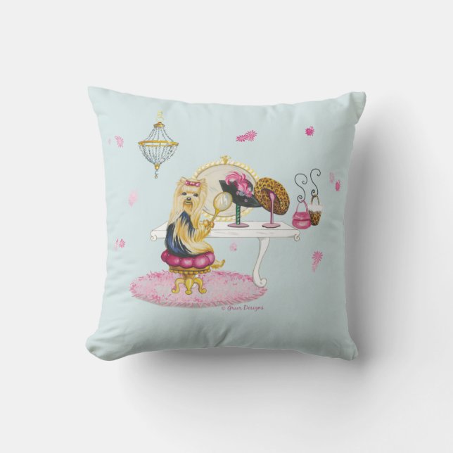 Yorkie Yorkshire Boudoir Pillow (Front)