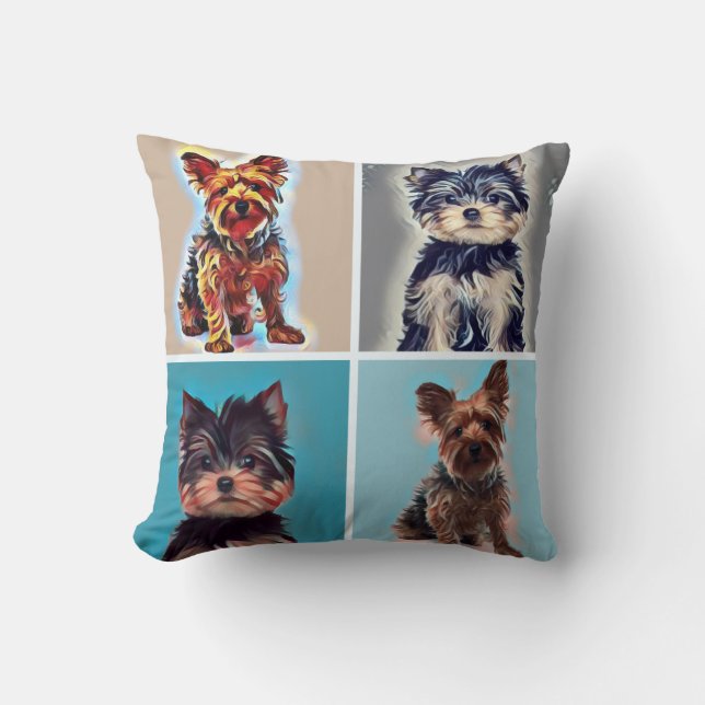 Yorkie Yorkshire Dog Cushion (Front)