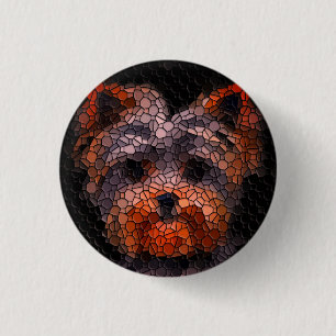 Yorkie, Yorkshire Terrier, Puppy 3 Cm Round Badge