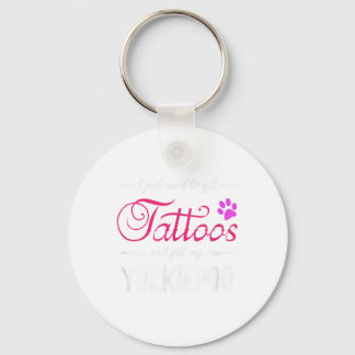 Yorkiepoo Dog Lover Tattoo Funny Dog Mum Gift Idea Key Ring