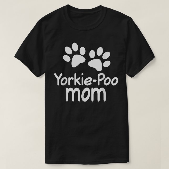 YorkiePoo Mum  Paw Print Pet Tee  (Design Front)