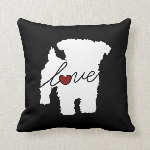 Yorkiepoo (Yorkie / Poodle) Love Cushion