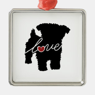 Yorkiepoo (Yorkie / Poodle) Love Metal Tree Decoration