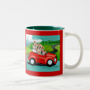 Yorkies in Red Convertible Mug Cup