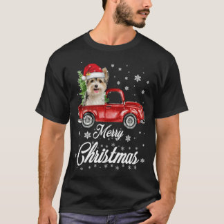 Yorkies Ride Red Truck Christmas Pajama T-Shirt